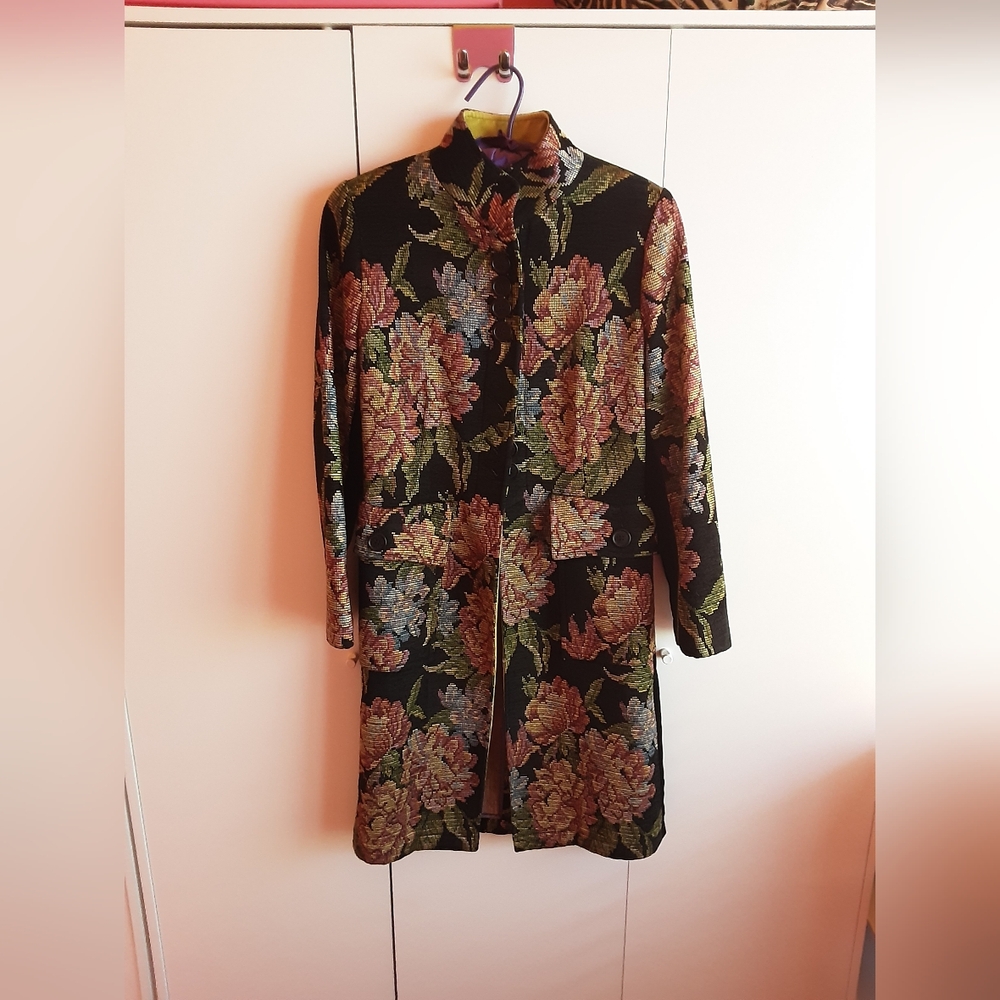 Vintage Etro Milano Velvet Tapestry Coat